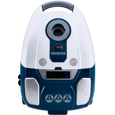 Hoover AC73_SE20 Silent Energy Bagged Cylinder Vacuum Cleaner  in White  Silver & Blue